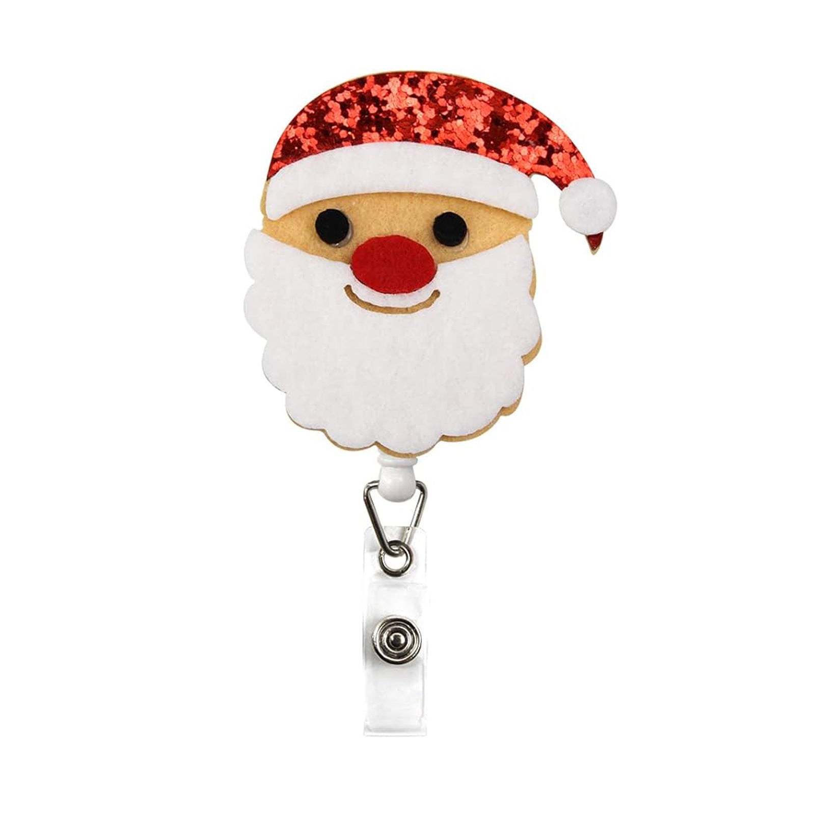 Wholesale Christmas Felt Cloth Santa Claus, Snowman Trees, Elk Badges, Scroll Extendable Keychains